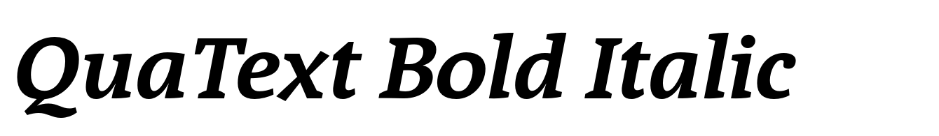 QuaText Bold Italic